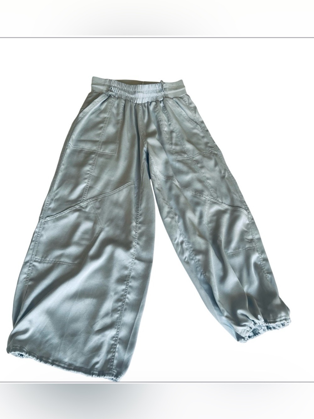๐ Daily Practice by Anthropologie Base Jump Parachute Pants Metallic xs - Picture 11 of 13